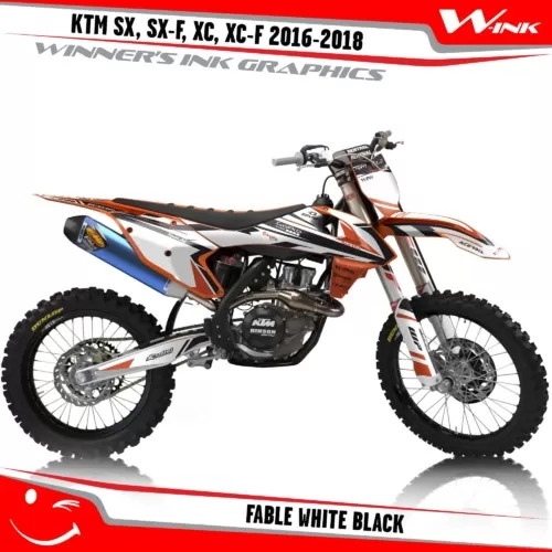 KTM-SX,SX-F,XC,XC-F-2016-2017-2018-graphics-kit-and-decals-Fable-Whit-Black