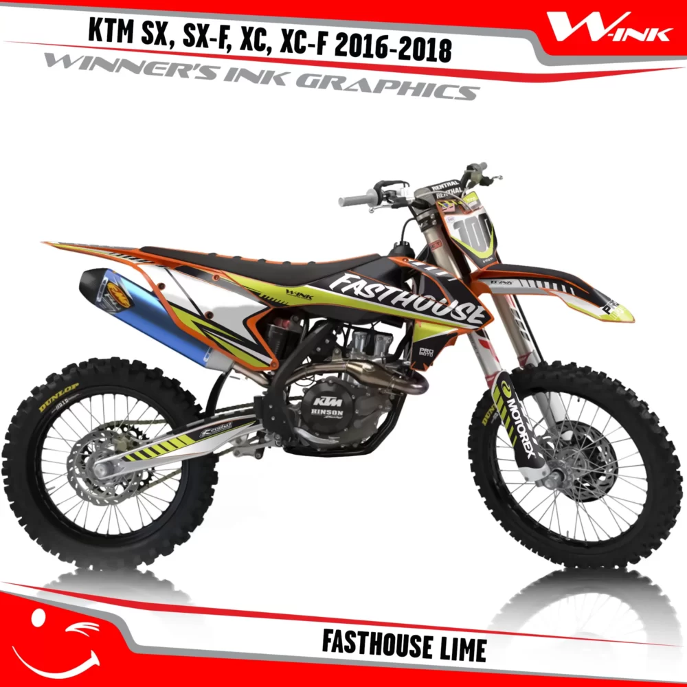 KTM-SX,SX-F,XC,XC-F-2016-2017-2018-graphics-kit-and-decals-Fasthouse-Lime