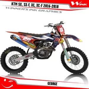 KTM-SX,SX-F,XC,XC-F-2016-2017-2018-graphics-kit-and-decals-George