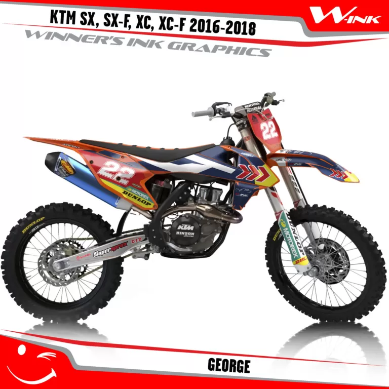 KTM-SX,SX-F,XC,XC-F-2016-2017-2018-graphics-kit-and-decals-George