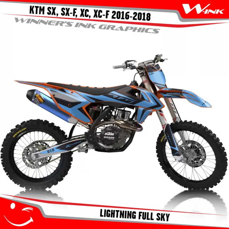 KTM-SX,SX-F,XC,XC-F-2016-2017-2018-graphics-kit-and-decals-Lightning-Full-Sky