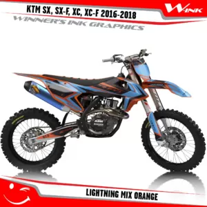 KTM-SX,SX-F,XC,XC-F-2016-2017-2018-graphics-kit-and-decals-Lightning-Mix-Orange