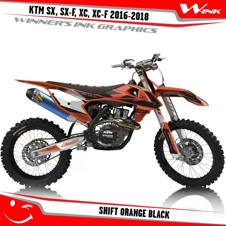 KTM-SX,SX-F,XC,XC-F-2016-2017-2018-graphics-kit-and-decals-Shift-Orange-Black