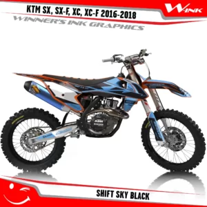 KTM-SX,SX-F,XC,XC-F-2016-2017-2018-graphics-kit-and-decals-Shift-Sky-Black