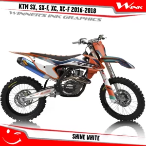 KTM-SX,SX-F,XC,XC-F-2016-2017-2018-graphics-kit-and-decals-Shine-White