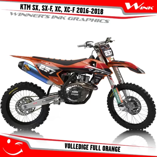 KTM-SX,SX-F,XC,XC-F-2016-2017-2018-graphics-kit-and-decals-Volledige-Full-Orange