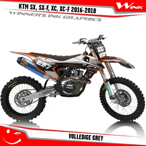 KTM-SX,SX-F,XC,XC-F-2016-2017-2018-graphics-kit-and-decals-Volledige-Grey