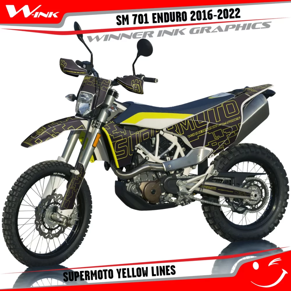 701-ENDURO-2016-2017-2018-2019-2020-2021-2022-graphics-kit-and-decals-Supermoto-Yellow-Lines