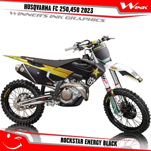 FC-250-450-2023-graphics-kit-and-decals-Rockstar-Energy-Black