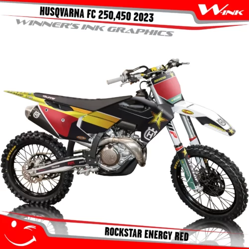 FC-250-450-2023-graphics-kit-and-decals-Rockstar-Energy-Red