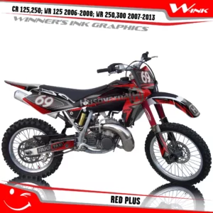 Husqvarna-CR-125-250-WR-125-2006-2008-WR-250-300-2007-2013-Red-Plus