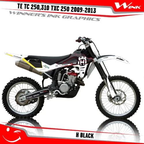 Husqvarna-TE-TC 250310-TXC-250-2009-2010-2011-2010-2013-graphics-kit-and-decals-H-Black