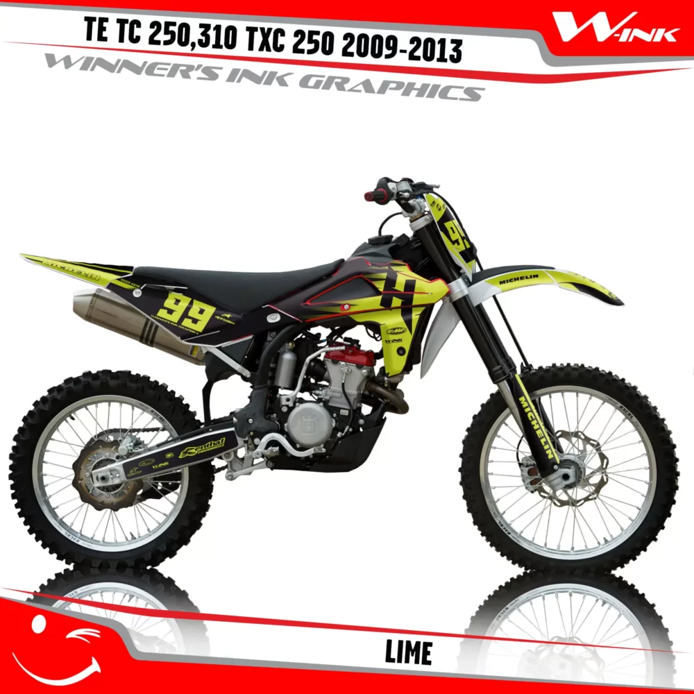 Husqvarna-TE-TC 250310-TXC-250-2009-2010-2011-2010-2013-graphics-kit-and-decals-Lime