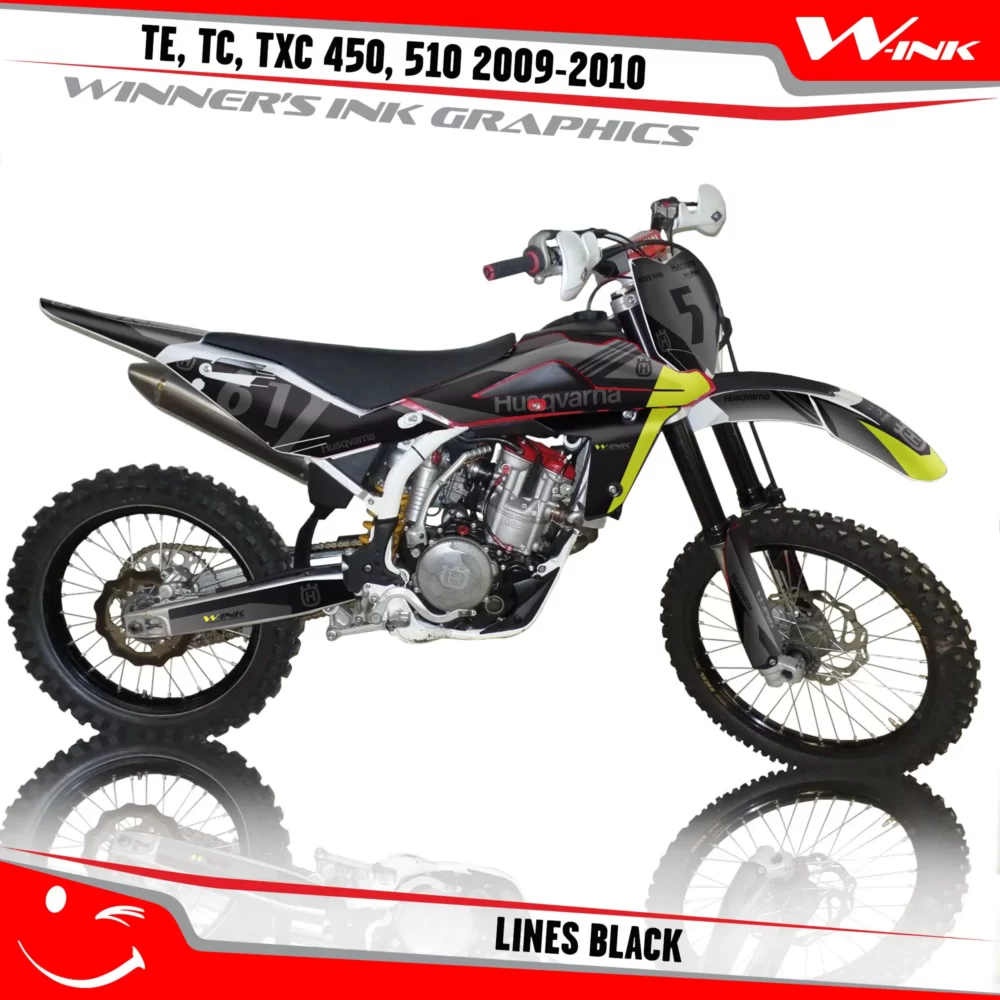 Husqvarna-TE-TC-TXC-450-510-2009-2010-graphics-kit-and-decals-Lines-Black