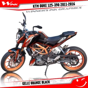 KTM-DUKE-125-200-250-390-2011-2012-2013-2014-2015-2016-graphics-kit-and-decals-Gelle-Orange-Black