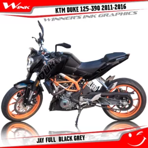 KTM-DUKE-125-200-250-390-2011-2012-2013-2014-2015-2016-graphics-kit-and-decals-Jay-Full-Black-Grey