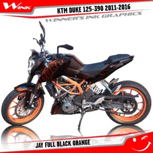 KTM-DUKE-125-200-250-390-2011-2012-2013-2014-2015-2016-graphics-kit-and-decals-Jay-Full-Black-Orange