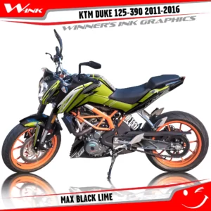 KTM-DUKE-125-200-250-390-2011-2012-2013-2014-2015-2016-graphics-kit-and-decals-Max-Black-Lime