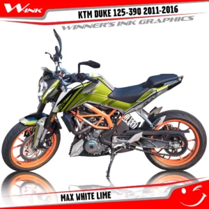 KTM-DUKE-125-200-250-390-2011-2012-2013-2014-2015-2016-graphics-kit-and-decals-Max-White-Lime
