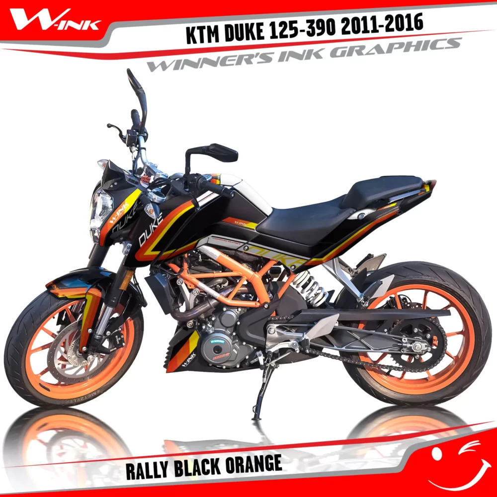 KTM-DUKE-125-200-250-390-2011-2012-2013-2014-2015-2016-graphics-kit-and-decals-Rally-Black-Orange