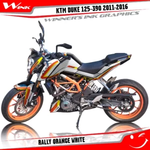 KTM-DUKE-125-200-250-390-2011-2012-2013-2014-2015-2016-graphics-kit-and-decals-Rally-Orange-White
