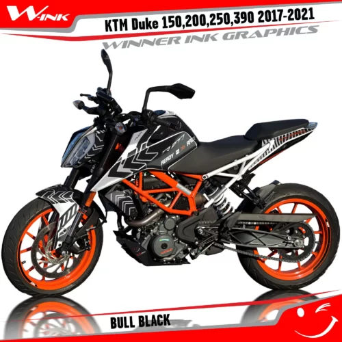 KTM-Duke-125-200-250-390-2017-2018-2019-2020-2021-2022-graphics-kit-and-decals-Bull-Black