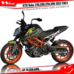 KTM-Duke-125-200-250-390-2017-2018-2019-2020-2021-2022-graphics-kit-and-decals-Jay-Black-Lime