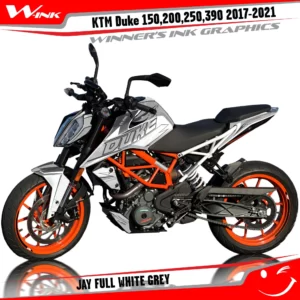KTM-Duke-125-200-250-390-2017-2018-2019-2020-2021-2022-graphics-kit-and-decals-Jay-Full-White-Grey