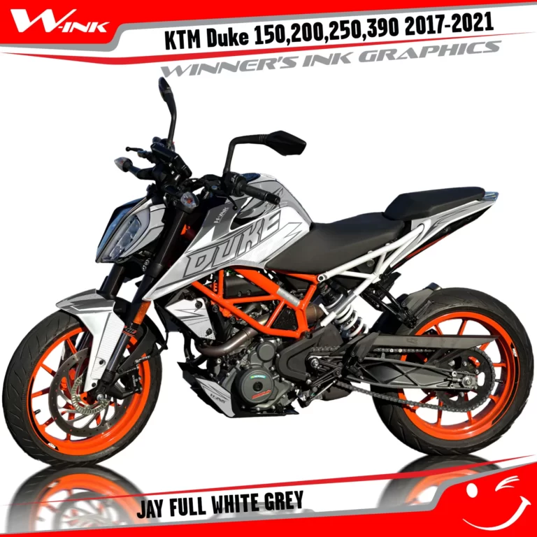 KTM-Duke-125-200-250-390-2017-2018-2019-2020-2021-2022-graphics-kit-and-decals-Jay-Full-White-Grey