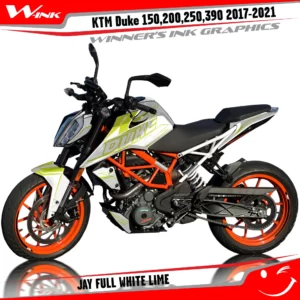 KTM-Duke-125-200-250-390-2017-2018-2019-2020-2021-2022-graphics-kit-and-decals-Jay-Full-White-Lime