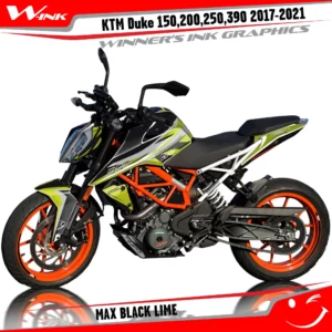 KTM-Duke-125-200-250-390-2017-2018-2019-2020-2021-2022-graphics-kit-and-decals-Max-Black-Lime