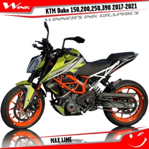KTM-Duke-125-200-250-390-2017-2018-2019-2020-2021-2022-graphics-kit-and-decals-Max-Lime