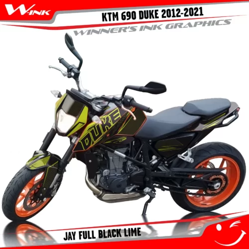 KTM-Duke-690-2012-2013-2014-2015-2016-2017-2018-2019-2020-graphics-kit-and-decals-Jay-Full-Black-Lime