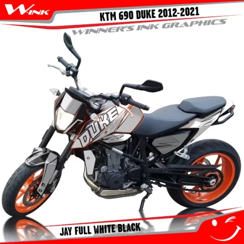 KTM-Duke-690-2012-2013-2014-2015-2016-2017-2018-2019-2020-graphics-kit-and-decals-Jay-Full-White-Black