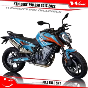 KTM-Duke-790-890-2017-2022-graphics-kit-and-decals-with-design-Max-Full-Sky