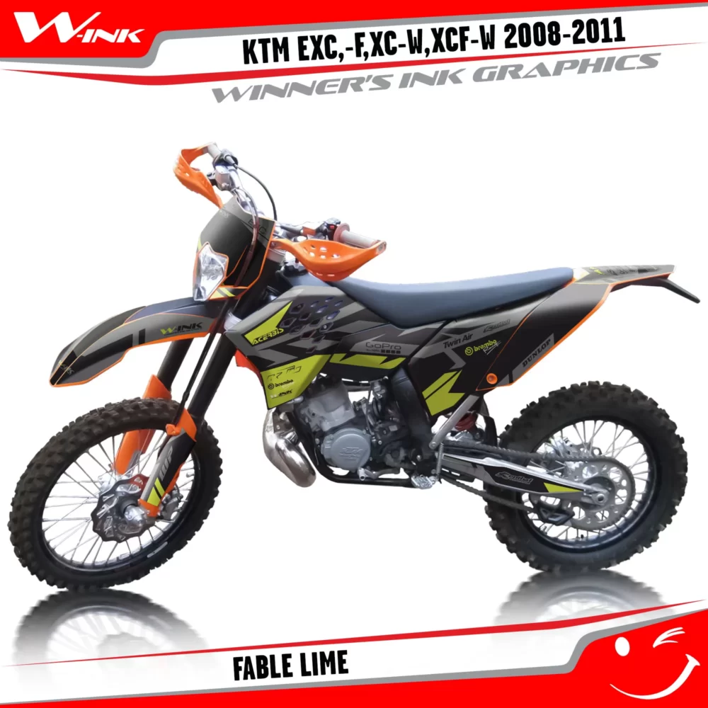 KTM-EXC,-F,XC-W,XCF-W-2012-2013-graphics-kit-and-decals-Fable-Lime