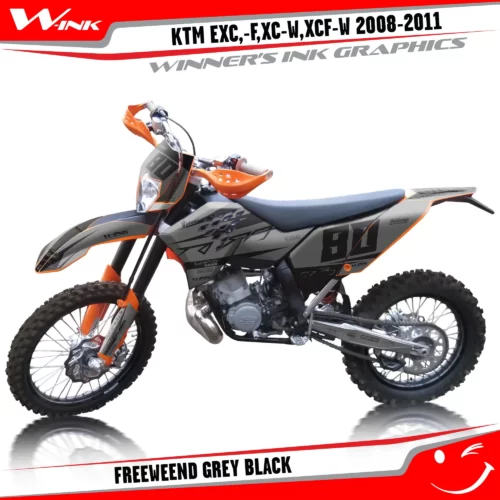 KTM-EXC,-F,XC-W,XCF-W-2012-2013-graphics-kit-and-decals-Freeweend-Grey-Black