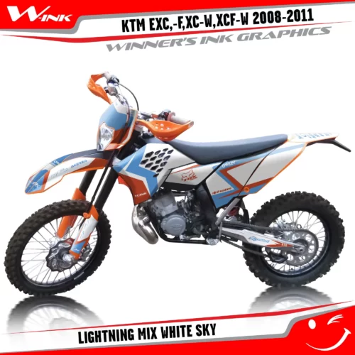KTM-EXC,-F,XC-W,XCF-W-2012-2013-graphics-kit-and-decals-Lightning-Mix-White-Sky