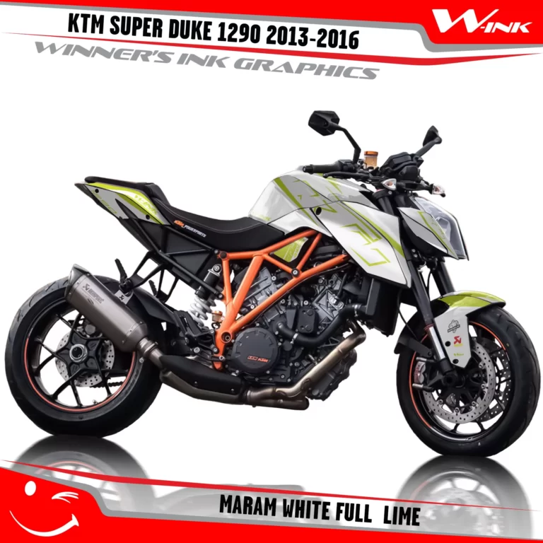KTM-SUPER-DUKE-1290-2013-2014-2015-2016-graphics-kit-and-decals-Maram-White-Full-Lime