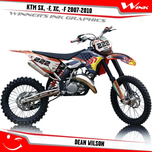 KTM-SX,-F-XC,-F-2007-2008-2009-2010-graphics-kit-and-decals-Dean-Wilson
