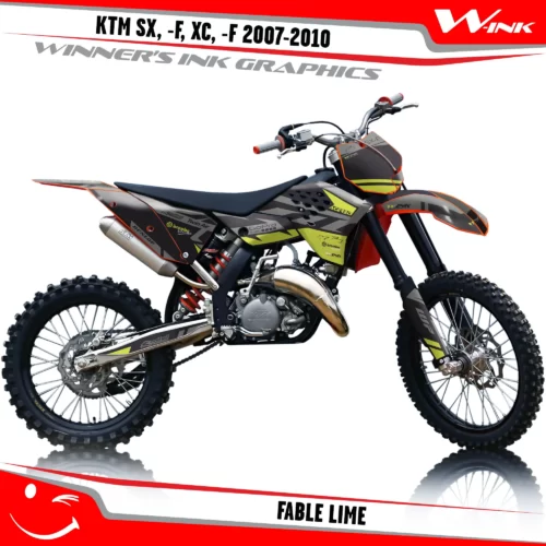 KTM-SX,-F-XC,-F-2007-2008-2009-2010-graphics-kit-and-decals-Fable-Lime