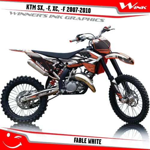 KTM-SX,-F-XC,-F-2007-2008-2009-2010-graphics-kit-and-decals-Fable-White