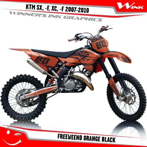KTM-SX,-F-XC,-F-2007-2008-2009-2010-graphics-kit-and-decals-Freeweend-Orange-Black