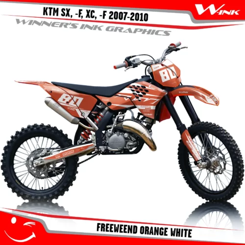 KTM-SX,-F-XC,-F-2007-2008-2009-2010-graphics-kit-and-decals-Freeweend-Orange-White