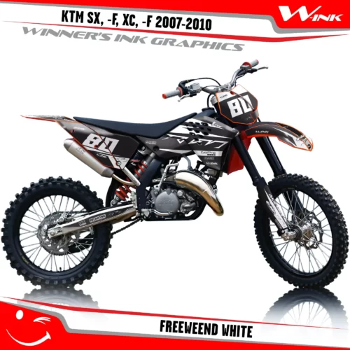 KTM-SX,-F-XC,-F-2007-2008-2009-2010-graphics-kit-and-decals-Freeweend-White