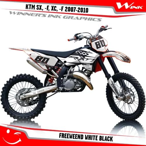 KTM-SX,-F-XC,-F-2007-2008-2009-2010-graphics-kit-and-decals-Freeweend-White-Black