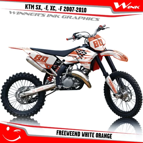 KTM-SX,-F-XC,-F-2007-2008-2009-2010-graphics-kit-and-decals-Freeweend-White-Orange