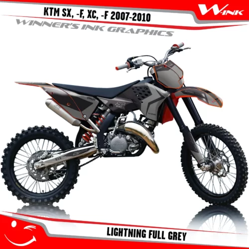 KTM-SX,-F-XC,-F-2007-2008-2009-2010-graphics-kit-and-decals-Lightning-Full-Grey