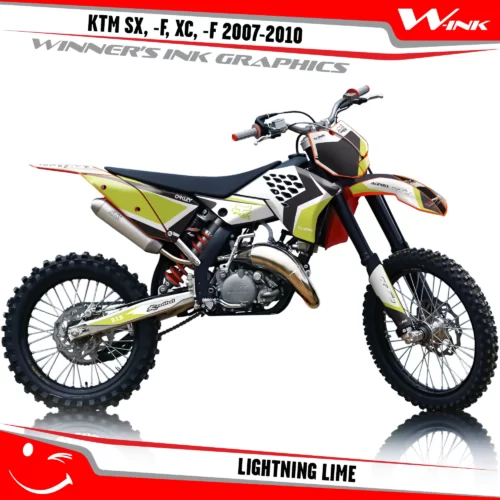 KTM-SX,-F-XC,-F-2007-2008-2009-2010-graphics-kit-and-decals-Lightning-Lime