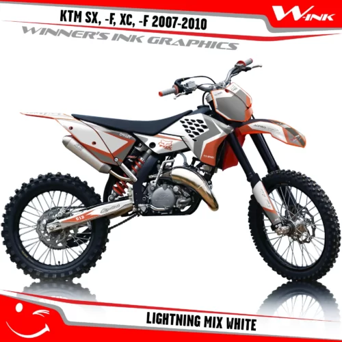 KTM-SX,-F-XC,-F-2007-2008-2009-2010-graphics-kit-and-decals-Lightning-Mix-White